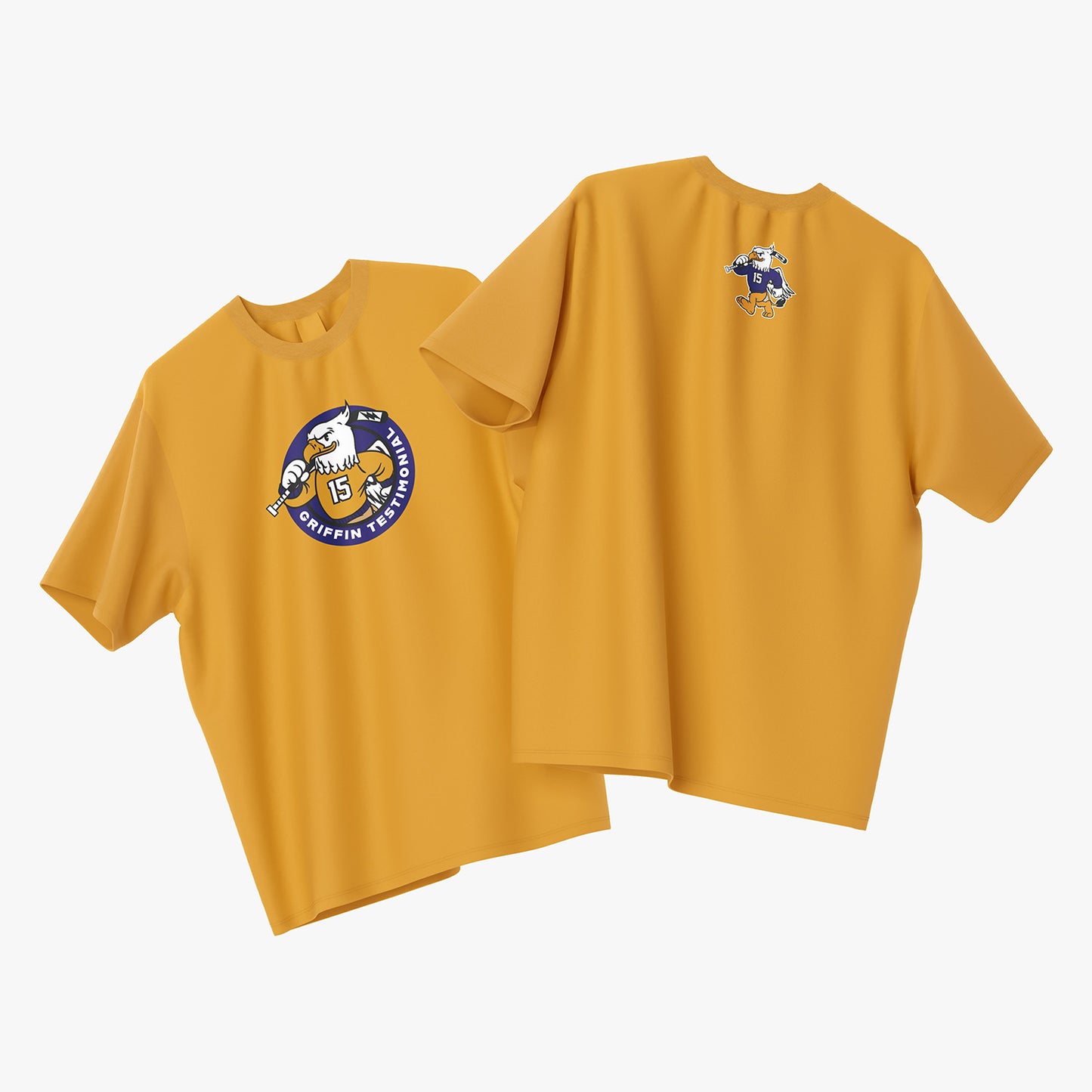 Griffin Testimonial Yellow Printed T-Shirt