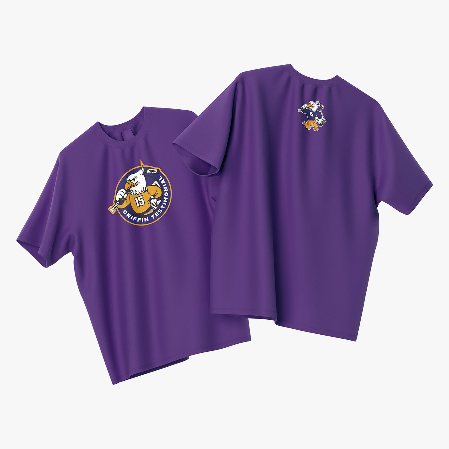 Griffin Testimonial Purple Printed T-Shirt