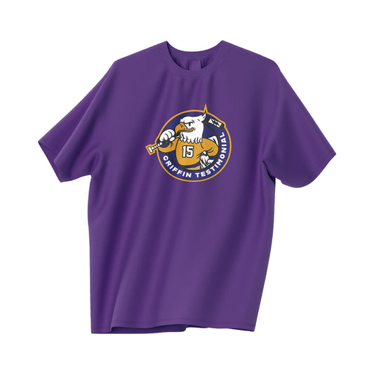 Griffin Testimonial Purple Printed T-Shirt